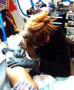 Rocio tattooing